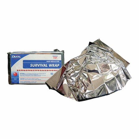 DUKAL DDI 1303840 Dukal Survival Wrap Blanket Silver 52-inch x 84-inch, 250PK 721